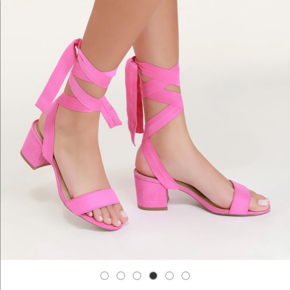 Trinidad orchid suede lade up sandals lulus pink